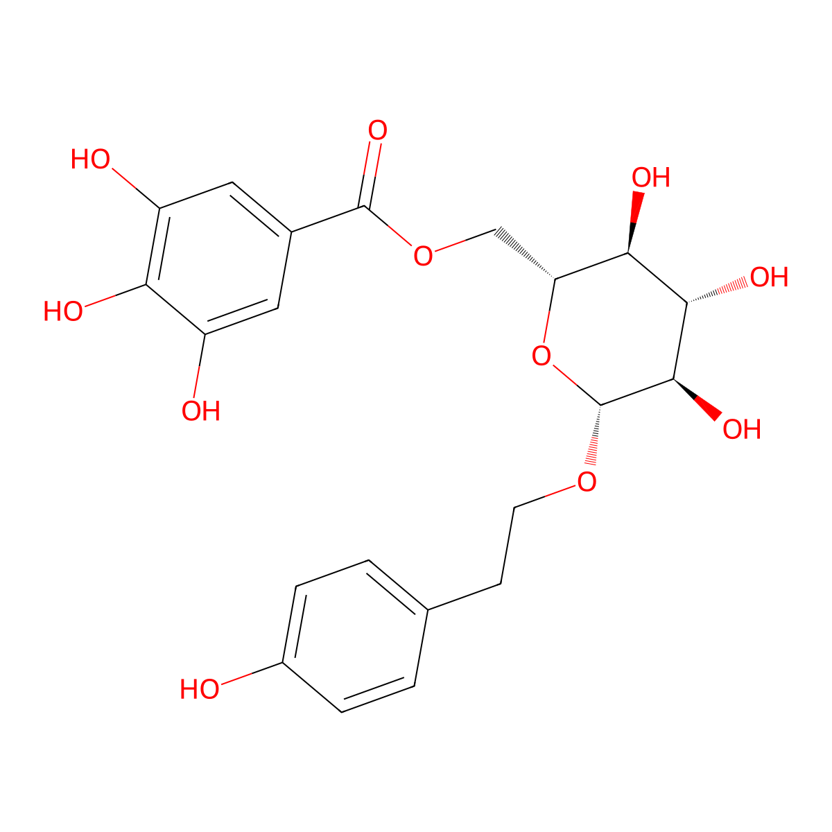 6''-O-Galloylsalidroside molecular structure, CAS 83013-86-9