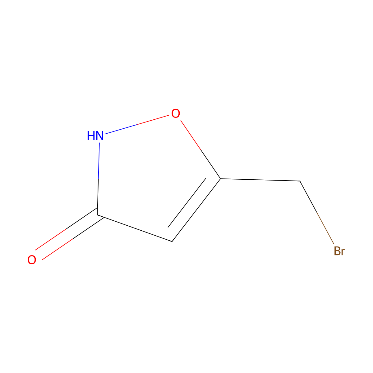 5-(Bromomethyl)isoxazol-3(2H)-one molecular structure, CAS 83014-80-6