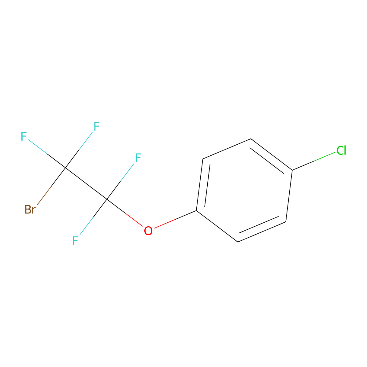 1-(2-Bromo-1,1,2,2-tetrafluoroethoxy)-4-chlorobenzene molecular structure, CAS 83015-29-6