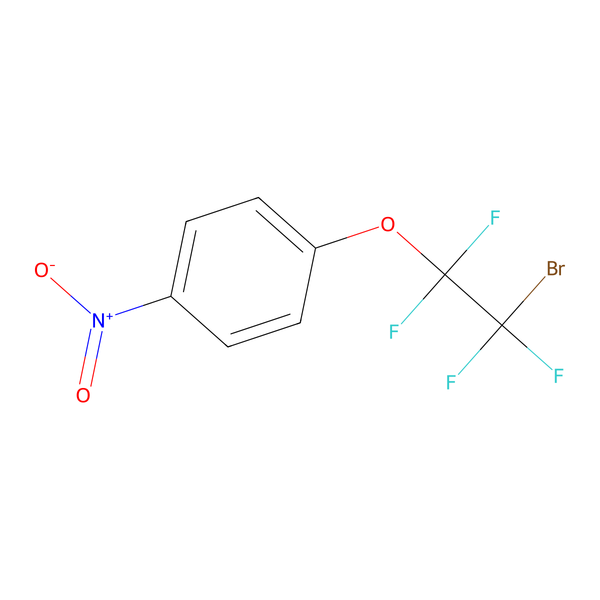 1-(2-Bromo-1,1,2,2-tetrafluoroethoxy)-4-nitrobenzene molecular structure, CAS 83015-30-9