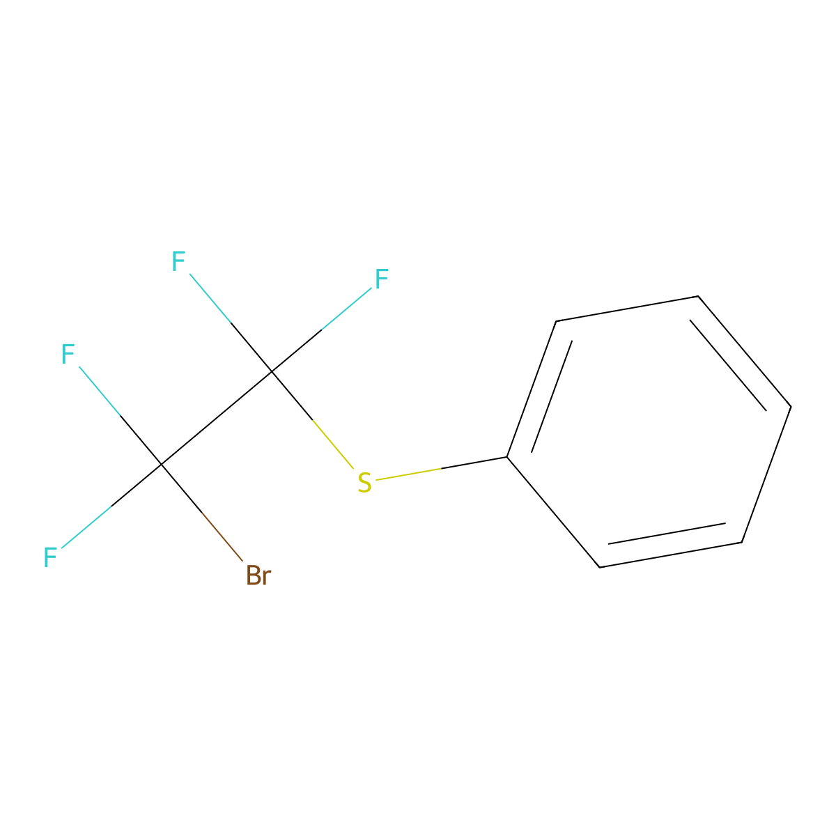 (2-Bromo-1,1,2,2-tetrafluoroethyl)(phenyl)sulfane molecular structure, CAS 83015-33-2
