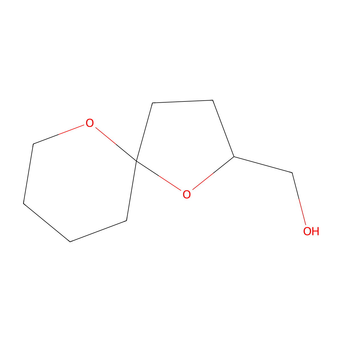 1,6-Dioxaspiro[4.5]decan-2-ylmethanol molecular structure, CAS 83015-88-7