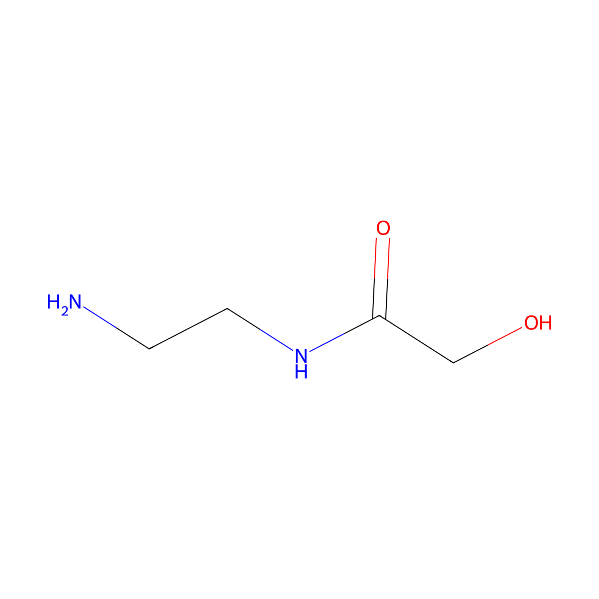 N-(2-aminoethyl)-2-hydroxyacetamide molecular structure, CAS 83019-76-5