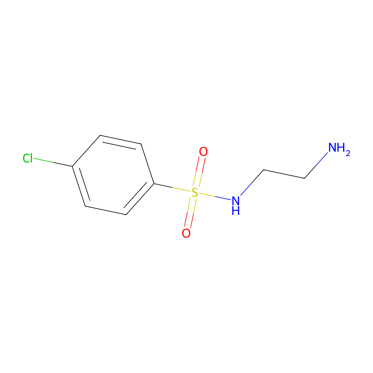 N-(2-Aminoethyl)-4-chlorobenzenesulfonamide molecular structure, CAS 83019-90-3