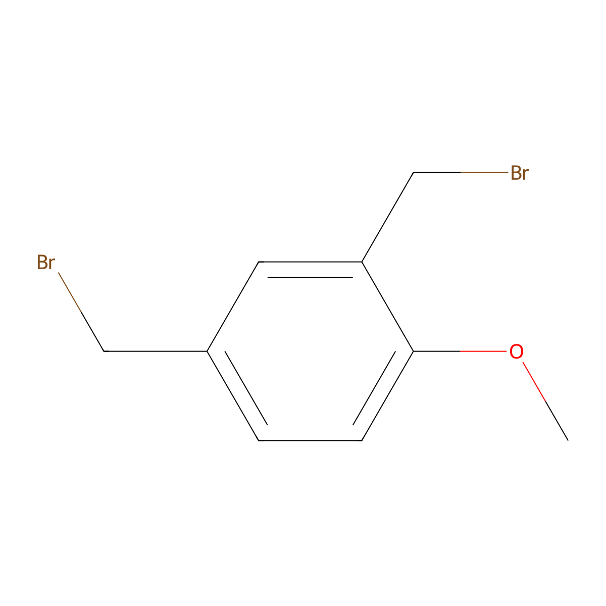 Benzene, 2,4-bis(bromomethyl)-1-methoxy- molecular structure, CAS 83020-58-0