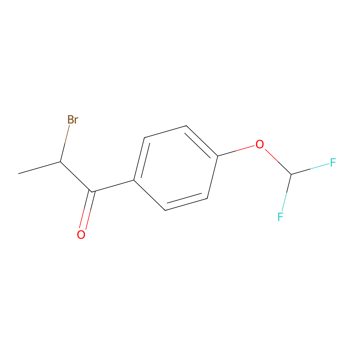 2-Bromo-1-[4-(difluoromethoxy)phenyl]propan-1-one molecular structure, CAS 83022-57-5