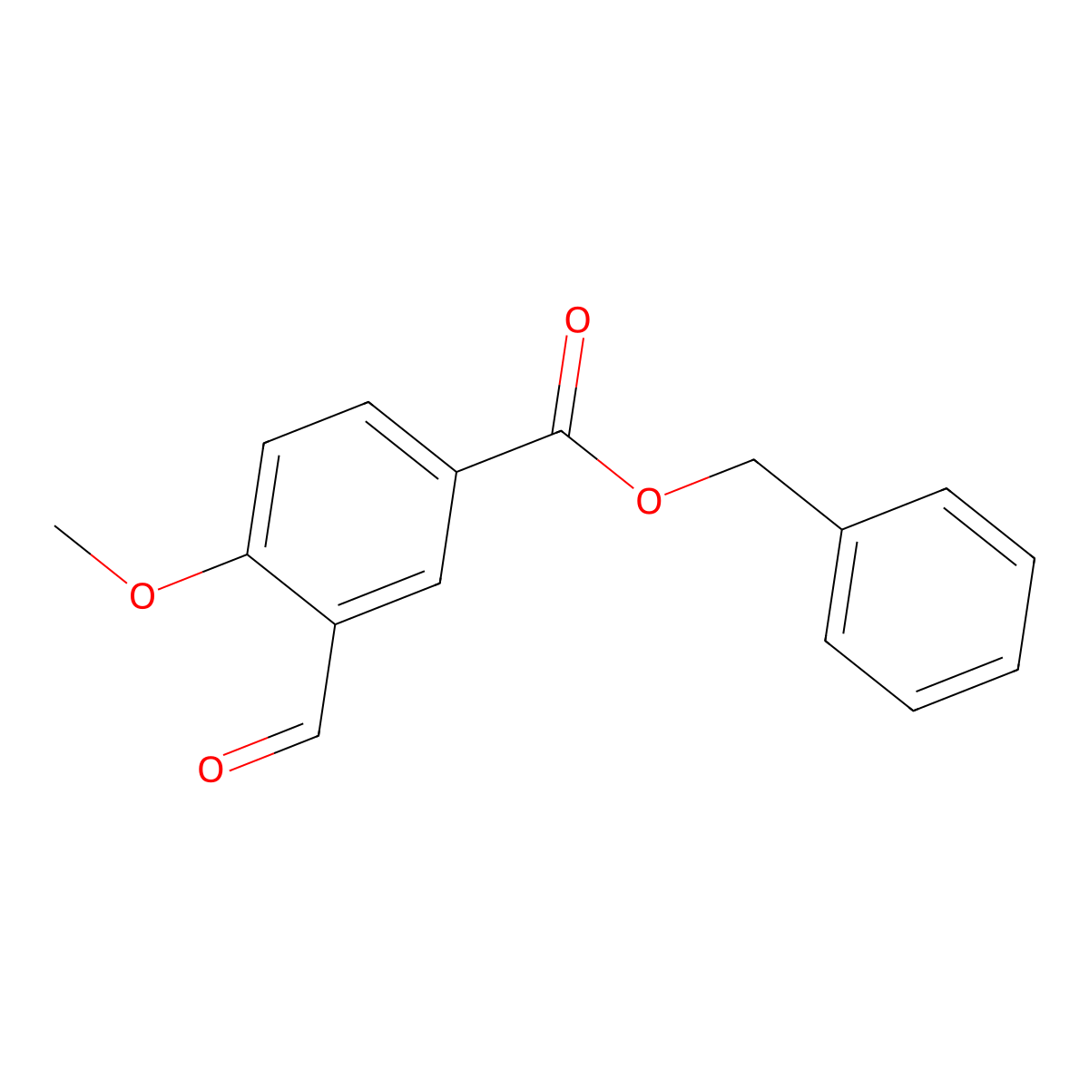 Benzyl 3-formyl-4-methoxybenzoate molecular structure, CAS 83027-07-0