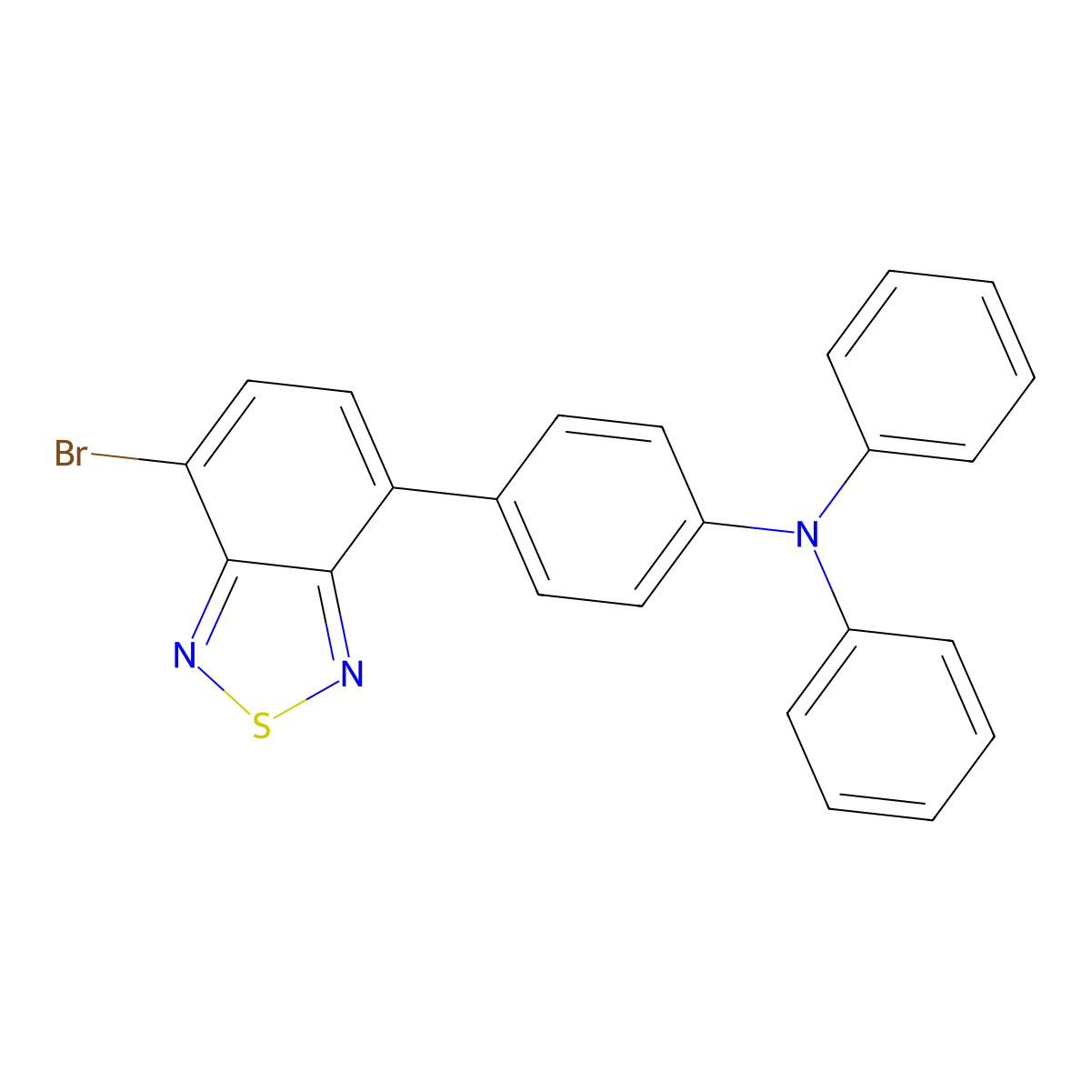 4-(7-Bromo-2,1,3-benzothiadiazol-4-yl)-N,N-diphenylaniline molecular structure, CAS 830325-93-4