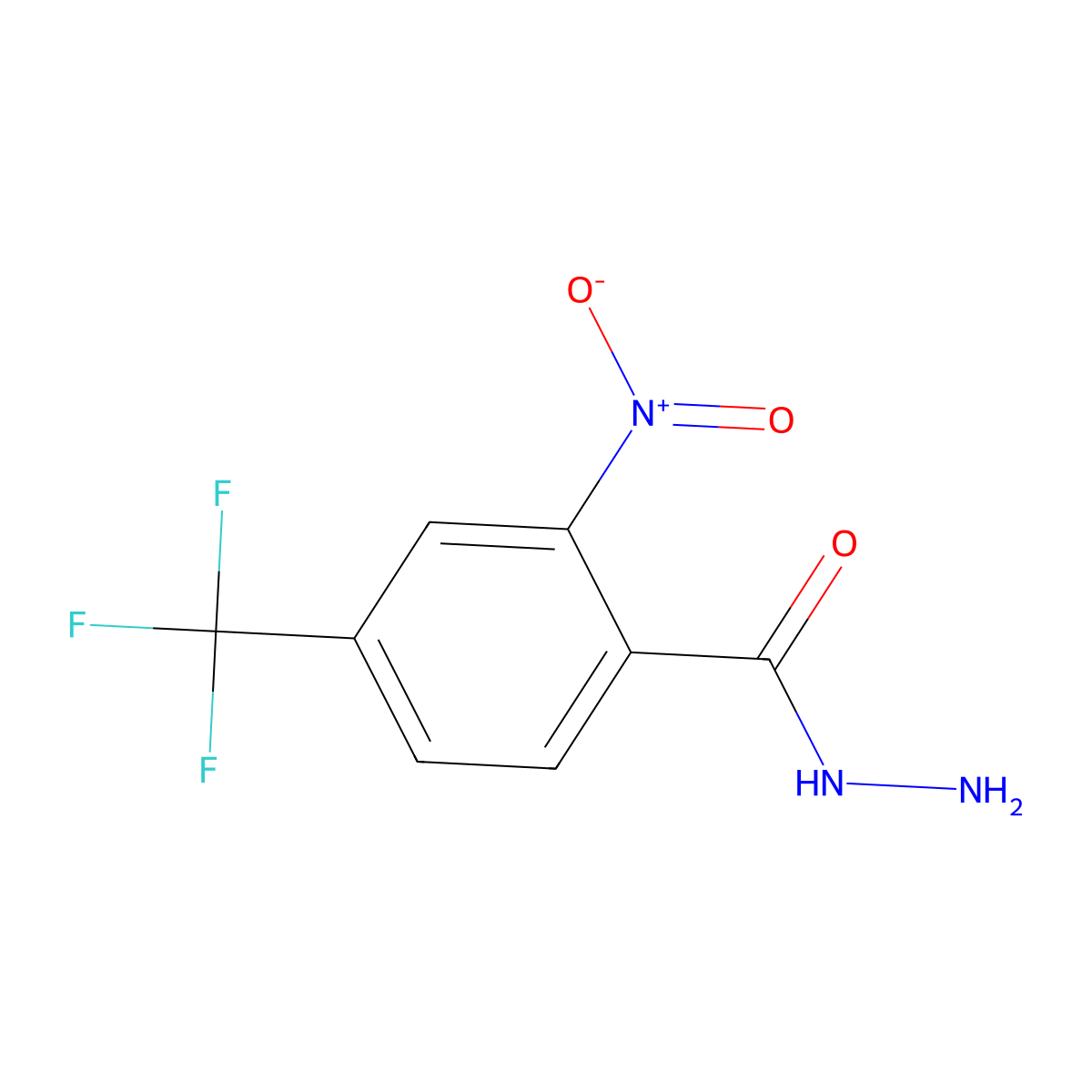 2-Nitro-4-(trifluoromethyl)benzohydrazide molecular structure, CAS 830334-29-7