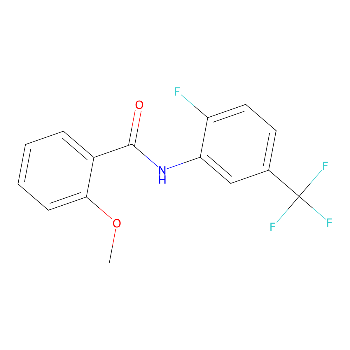 N-[2-fluoro-5-(trifluoromethyl)phenyl]-2-methoxybenzamide molecular structure, CAS 830337-89-8