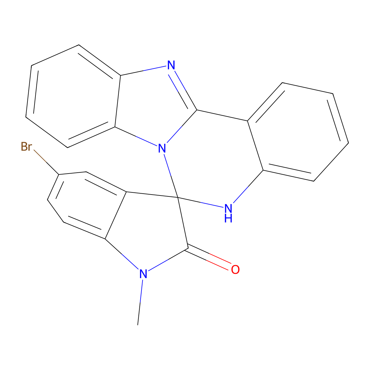 5'-bromo-1'-methyl-5H-spiro[benzo[4,5]imidazo[1,2-c]quinazoline-6,3'-indolin]-2'-one molecular structure, CAS 830338-43-7