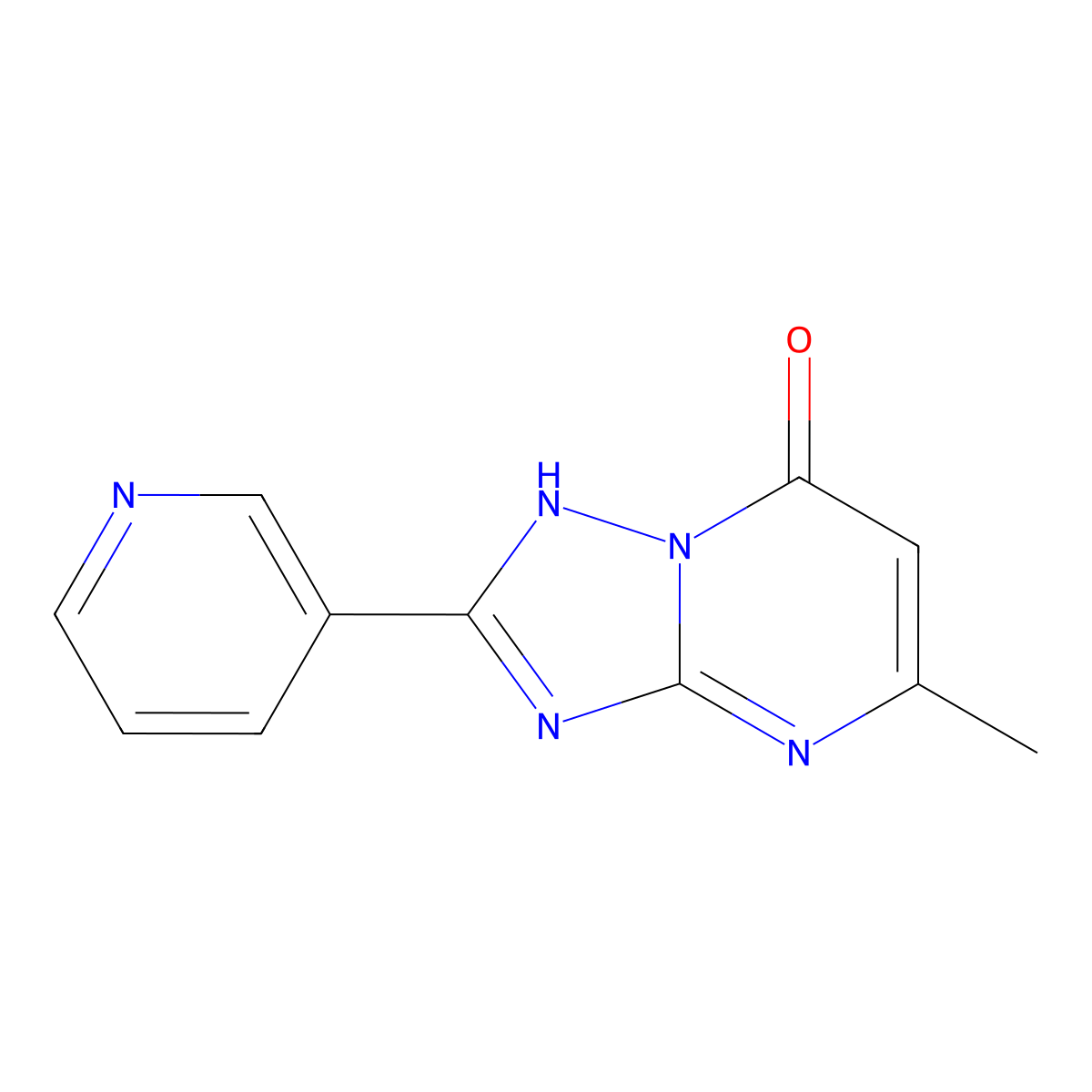 5-Methyl-2-(pyridin-3-yl)-[1,2,4]triazolo[1,5-a]pyrimidin-7(1h)-one molecular structure, CAS 830338-71-1