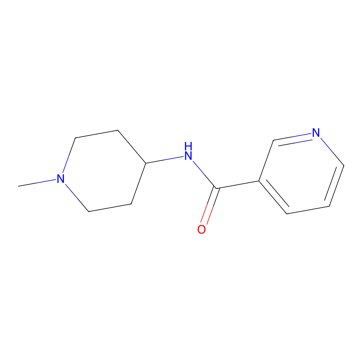 N-(1-methylpiperidin-4-yl)pyridine-3-carboxamide molecular structure, CAS 830339-06-5