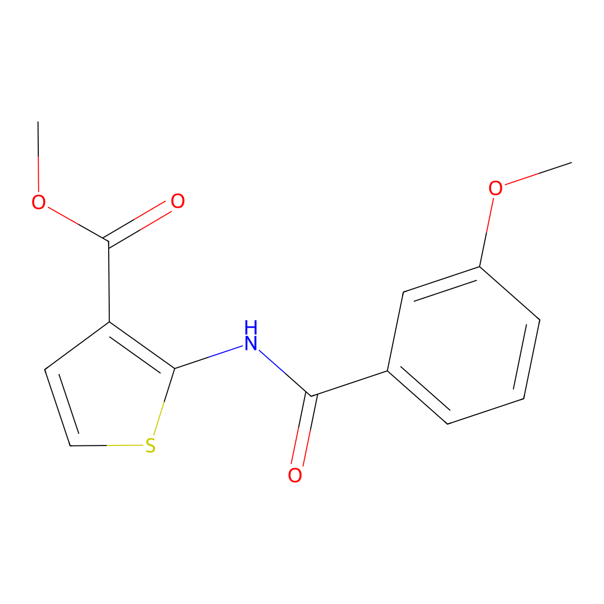 Methyl 2-(3-methoxybenzamido)thiophene-3-carboxylate molecular structure, CAS 830339-31-6