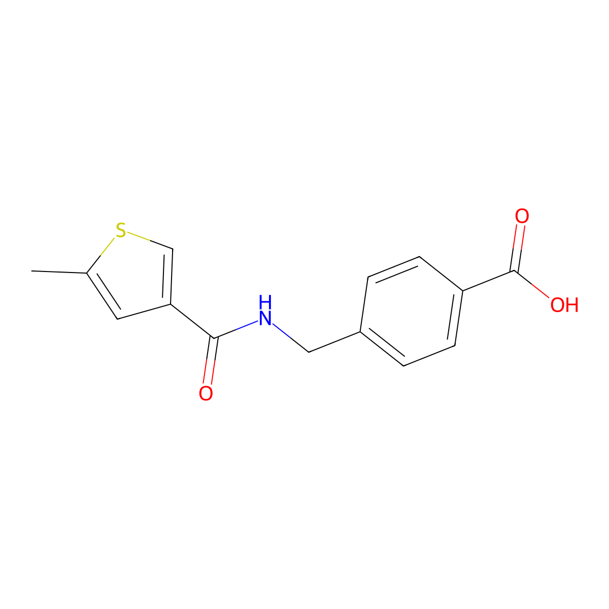 4-{[(5-Methyl-3-thienyl)carbonylamino]methyl}benzoic acid molecular structure, CAS 830339-62-3