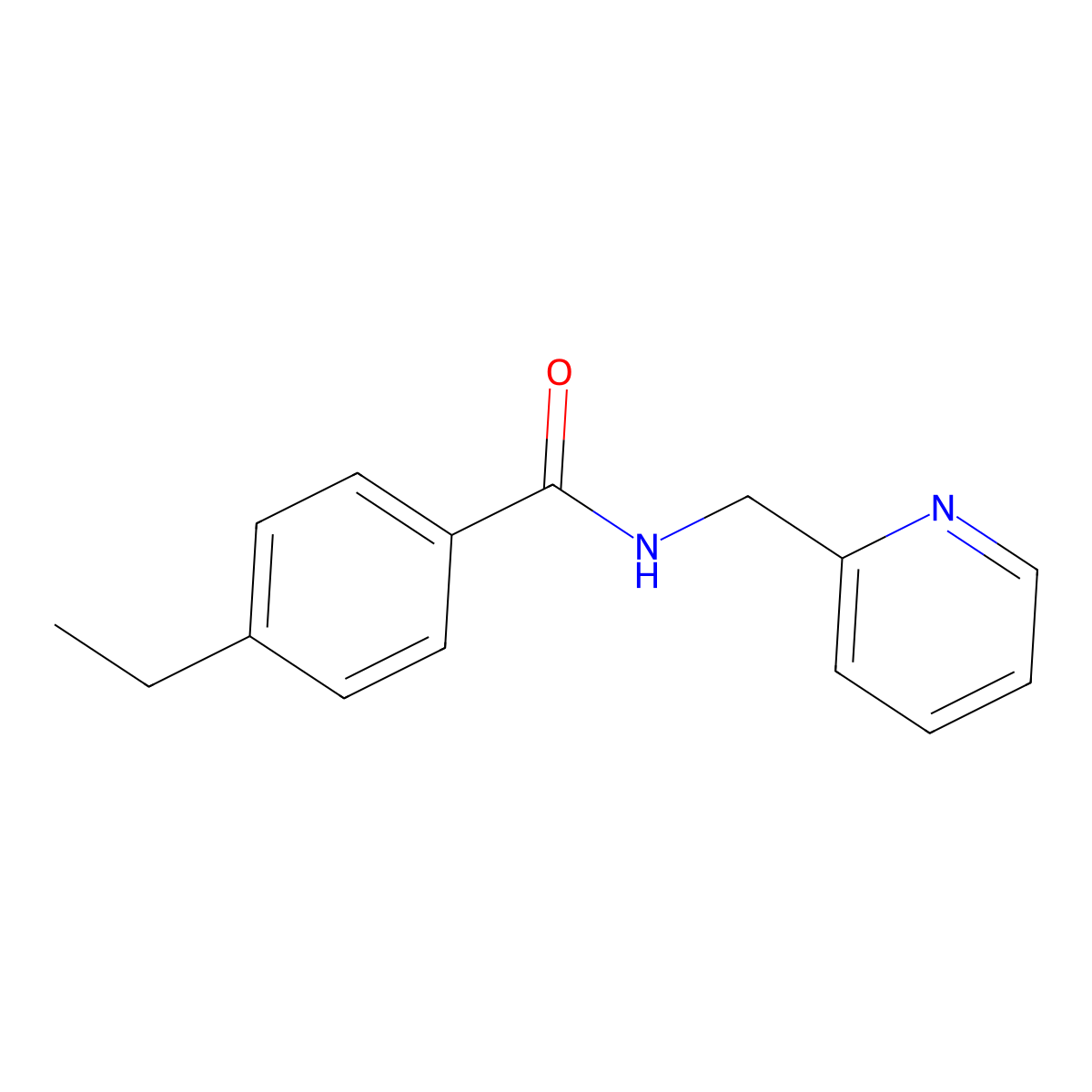 4-ethyl-N-(pyridin-2-ylmethyl)benzamide molecular structure, CAS 830339-86-1