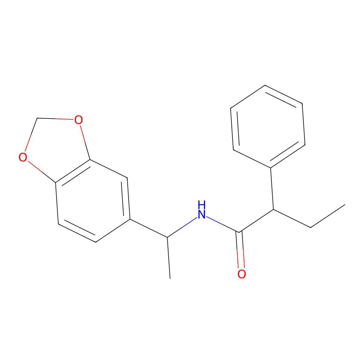 N-[1-(1,3-benzodioxol-5-yl)ethyl]-2-phenylbutanamide molecular structure, CAS 830340-01-7