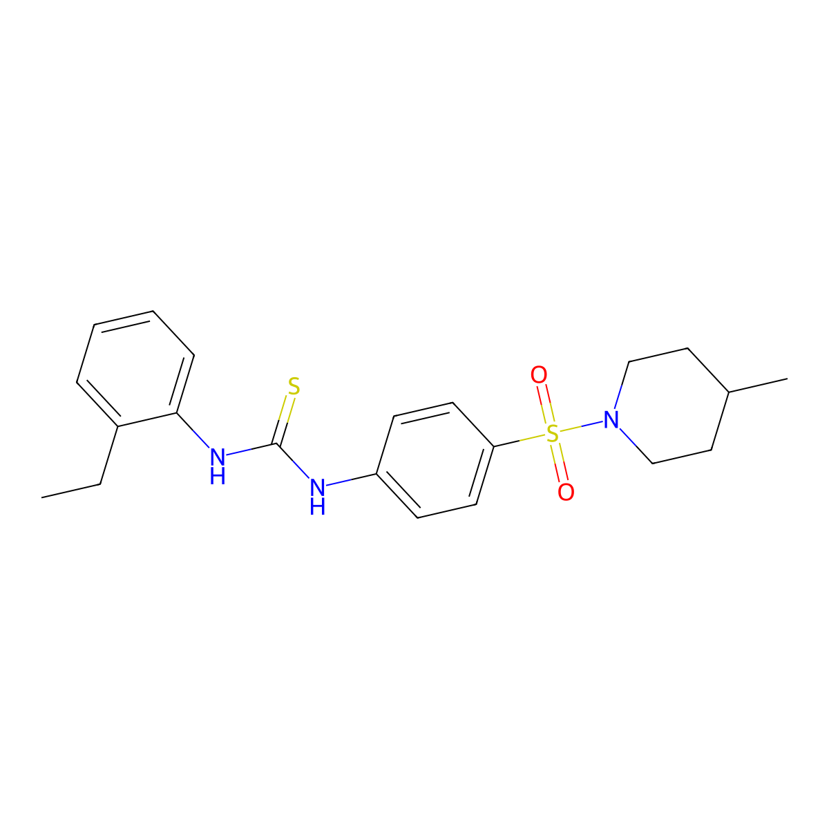 1-(2-Ethylphenyl)-3-[4-(4-methylpiperidin-1-yl)sulfonylphenyl]thiourea molecular structure, CAS 830340-75-5