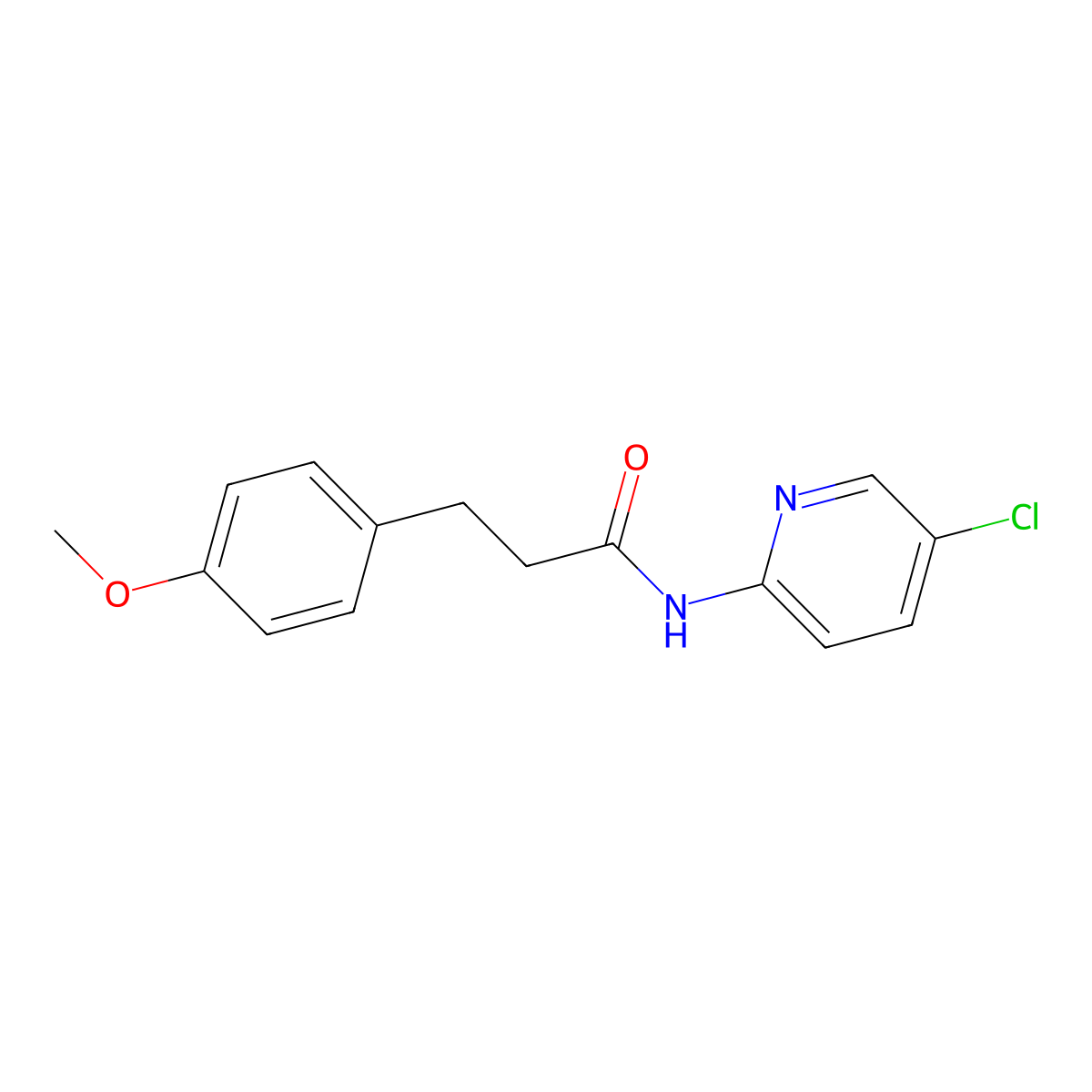 N-(5-chloro-2-pyridinyl)-3-(4-methoxyphenyl)propanamide molecular structure, CAS 830342-22-8