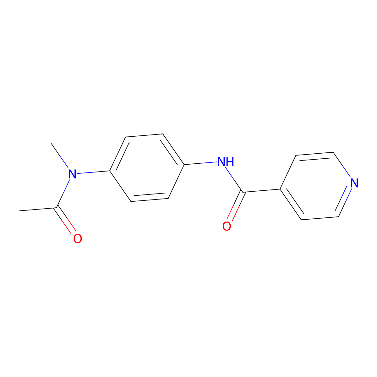 N-{4-[acetyl(methyl)amino]phenyl}isonicotinamide molecular structure, CAS 830342-41-1