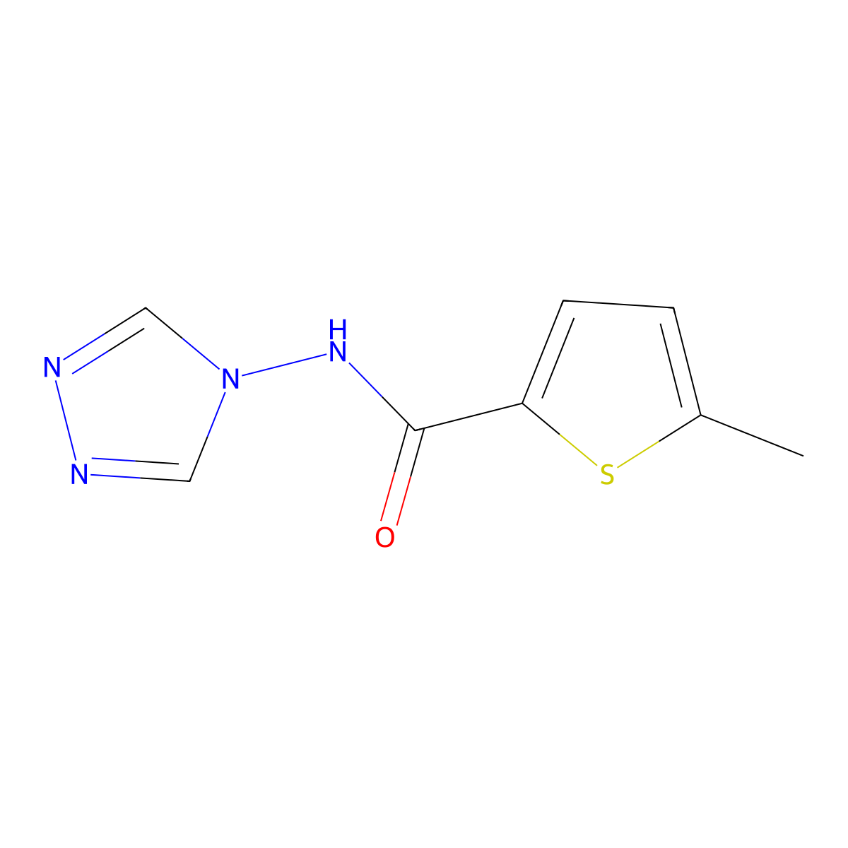 5-methyl-N-(4H-1,2,4-triazol-4-yl)thiophene-2-carboxamide molecular structure, CAS 830342-77-3