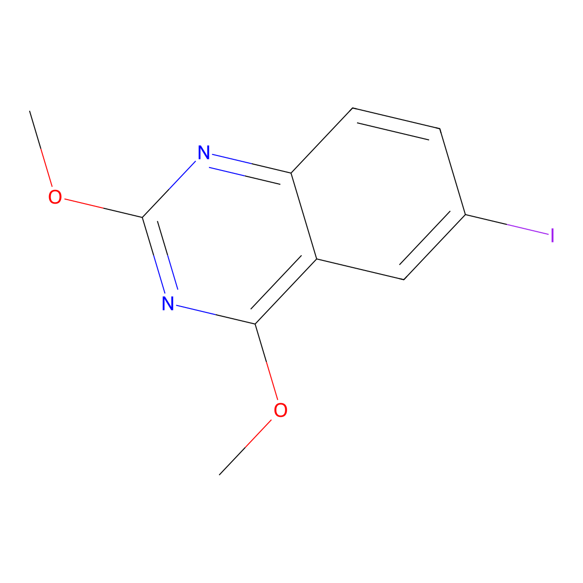 6-Iodo-2,4-dimethoxyquinazoline molecular structure, CAS 830343-15-2