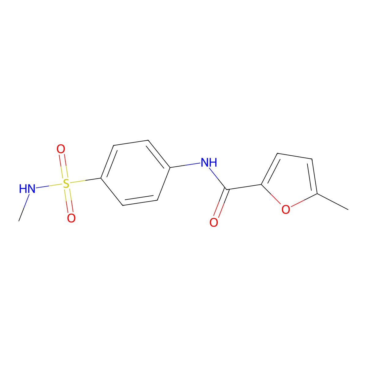 5-methyl-N-[4-(methylsulfamoyl)phenyl]furan-2-carboxamide molecular structure, CAS 830343-50-5