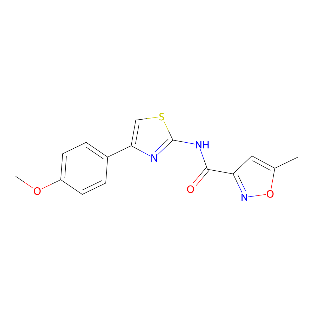 N-[4-(4-methoxyphenyl)-1,3-thiazol-2-yl]-5-methyl-1,2-oxazole-3-carboxamide molecular structure, CAS 830343-68-5