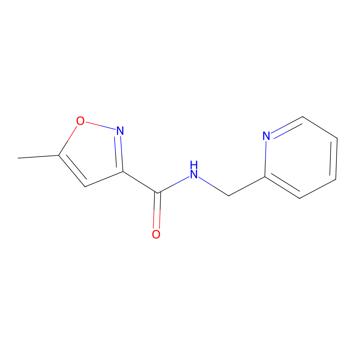5-methyl-N-(pyridin-2-ylmethyl)-1,2-oxazole-3-carboxamide molecular structure, CAS 830343-83-4