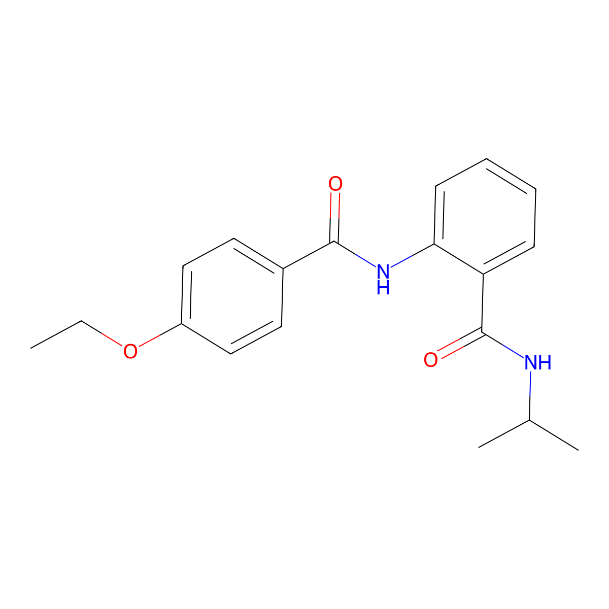 2-[(4-ethoxybenzoyl)amino]-N-propan-2-ylbenzamide molecular structure, CAS 830344-46-2