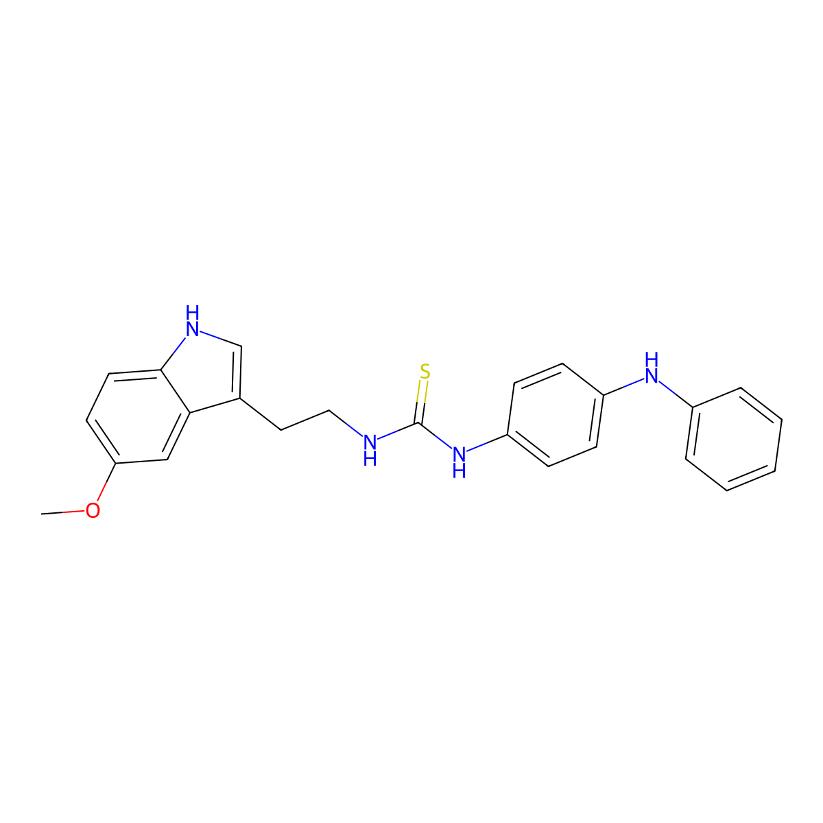 1-(4-anilinophenyl)-3-[2-(5-methoxy-1H-indol-3-yl)ethyl]thiourea molecular structure, CAS 830344-89-3
