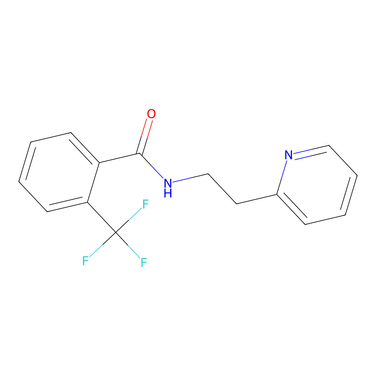 N-[2-(Pyridin-2-yl)ethyl]-2-(trifluoromethyl)benzamide molecular structure, CAS 830348-08-8