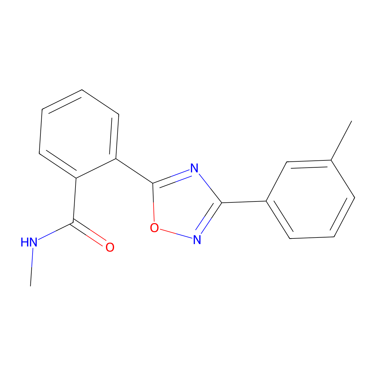 N-methyl-2-[3-(3-methylphenyl)-1,2,4-oxadiazol-5-yl]benzamide molecular structure, CAS 830348-61-3