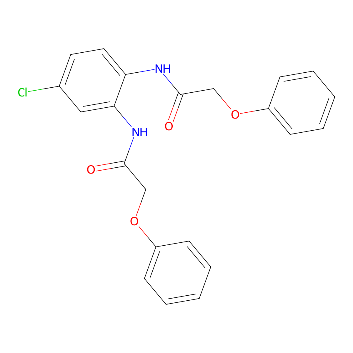 N-[4-chloro-2-[(2-phenoxyacetyl)amino]phenyl]-2-phenoxyacetamide molecular structure, CAS 830348-70-4