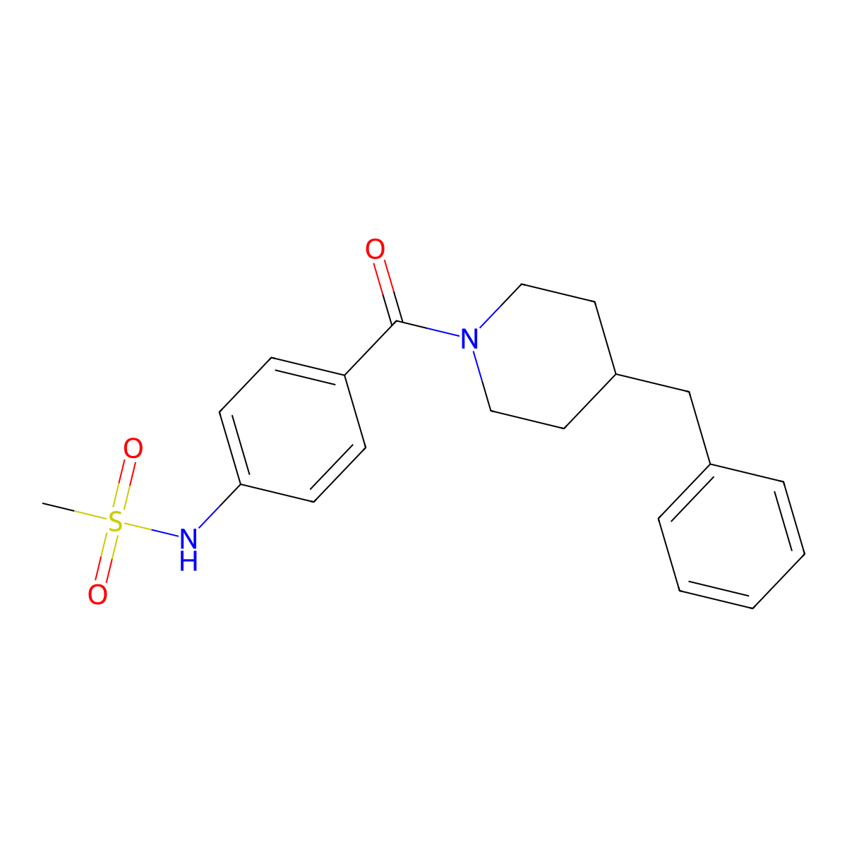 N-[4-(4-benzylpiperidine-1-carbonyl)phenyl]methanesulfonamide molecular structure, CAS 830348-73-7