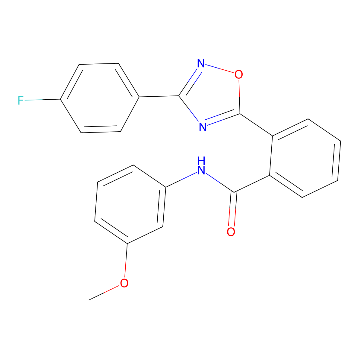 2-[3-(4-fluorophenyl)-1,2,4-oxadiazol-5-yl]-N-(3-methoxyphenyl)benzamide molecular structure, CAS 830348-94-2