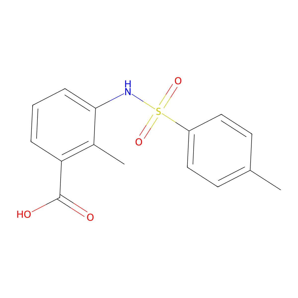 2-Methyl-3-([(4-methylphenyl)sulfonyl]amino)benzoic acid molecular structure, CAS 830349-15-0