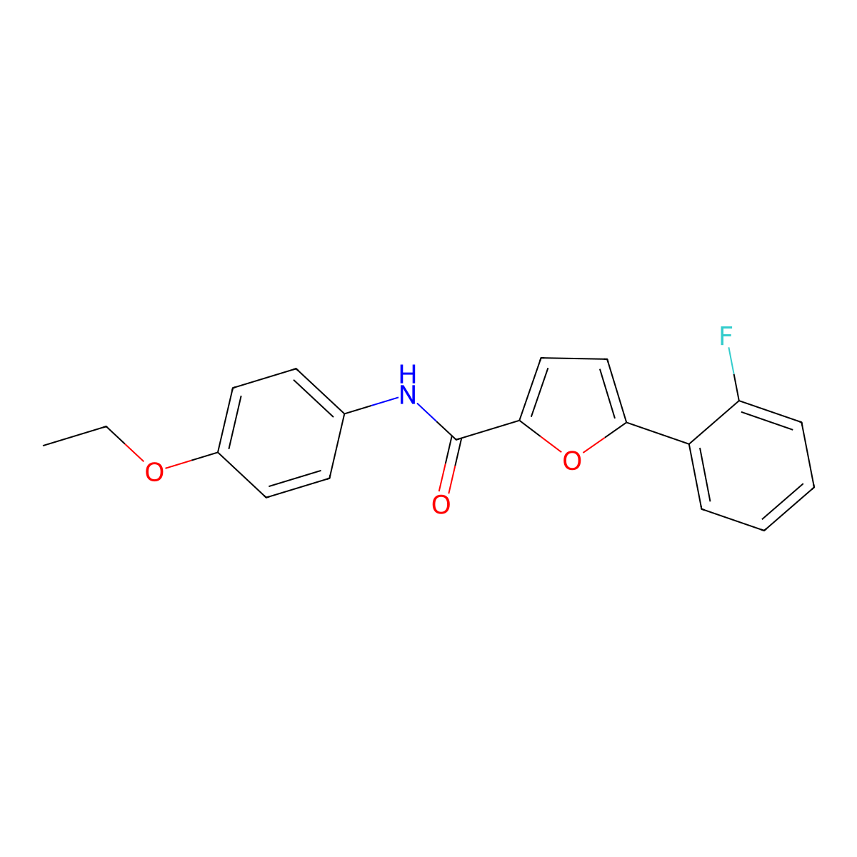 N-(4-ethoxyphenyl)-5-(2-fluorophenyl)furan-2-carboxamide molecular structure, CAS 830350-28-2