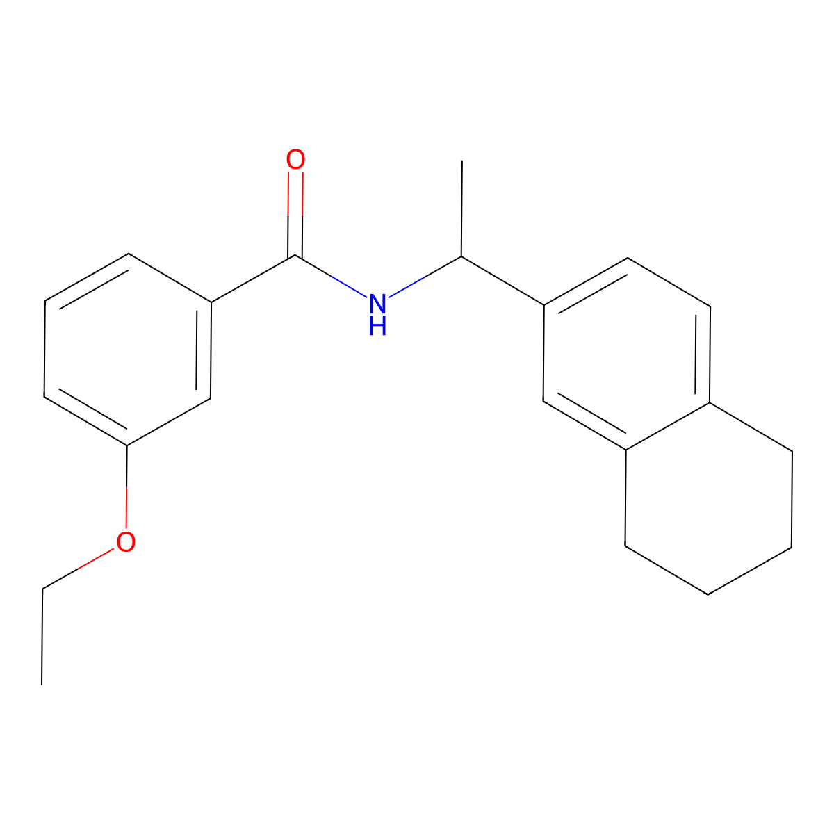 3-ethoxy-N-[1-(5,6,7,8-tetrahydronaphthalen-2-yl)ethyl]benzamide molecular structure, CAS 830350-31-7