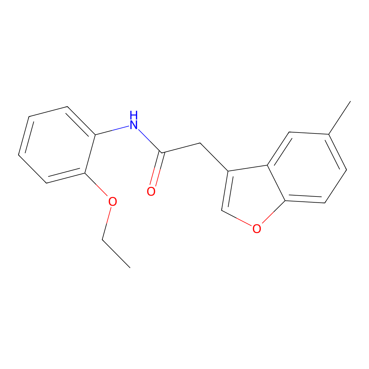 N-(2-ethoxyphenyl)-2-(5-methyl-1-benzofuran-3-yl)acetamide molecular structure, CAS 830350-36-2