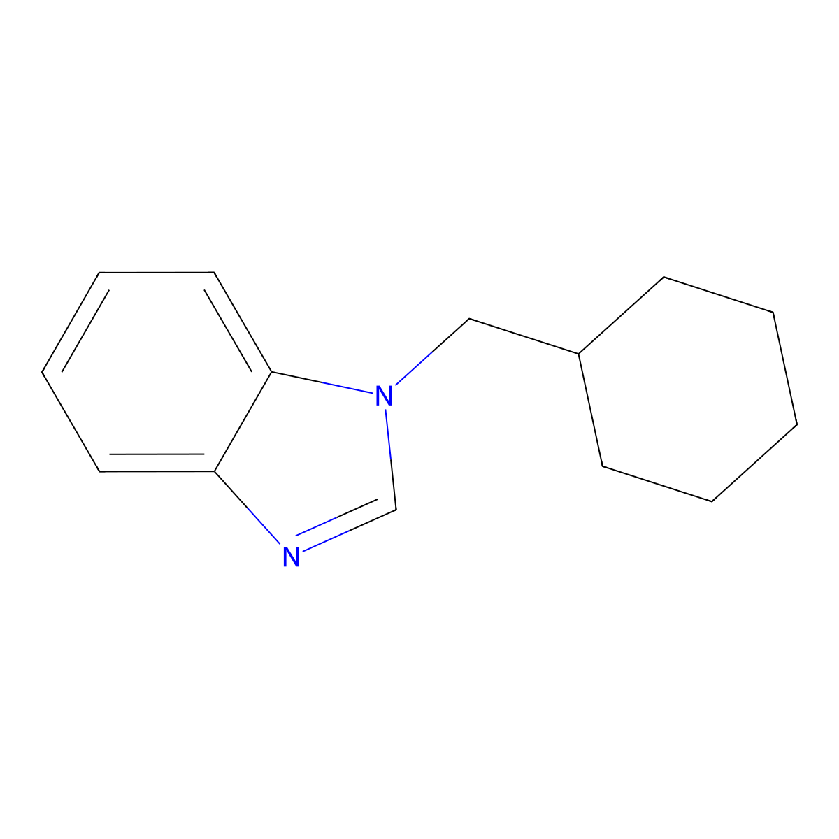 1-(cyclohexylmethyl)-1H-benzimidazole molecular structure, CAS 830350-73-7