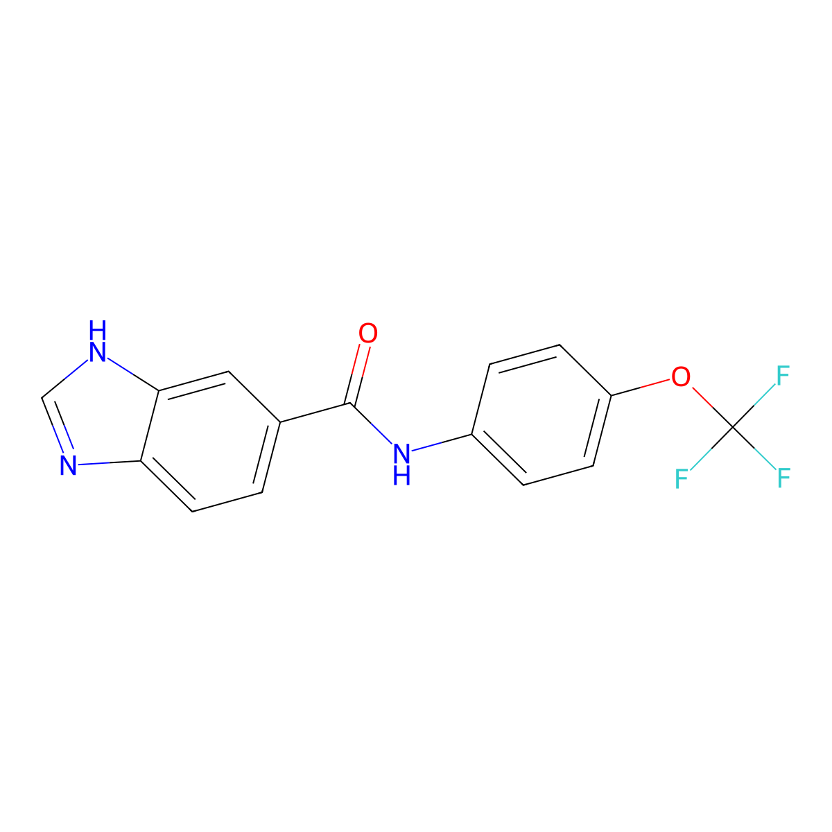 N-[4-(trifluoromethoxy)phenyl]-3H-benzimidazole-5-carboxamide molecular structure, CAS 830350-75-9