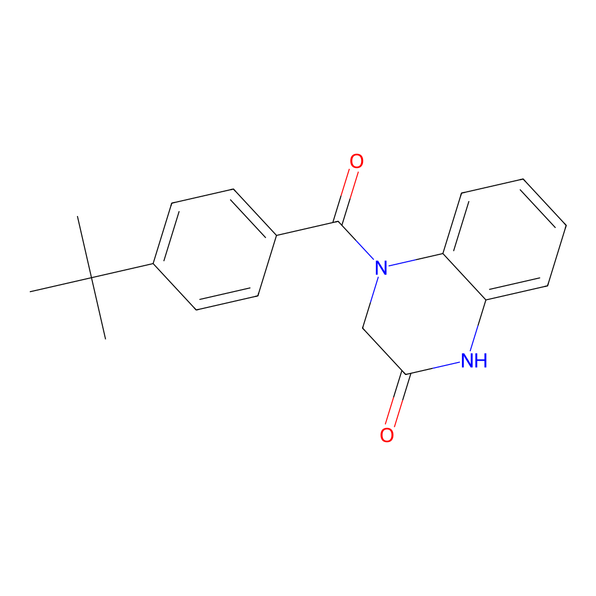 4-(4-Tert-butylbenzoyl)-1,3-dihydroquinoxalin-2-one molecular structure, CAS 830351-59-2
