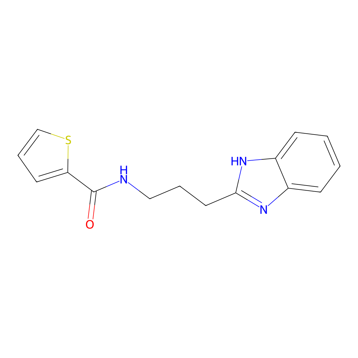 N-[3-(1H-benzimidazol-2-yl)propyl]thiophene-2-carboxamide molecular structure, CAS 830351-64-9