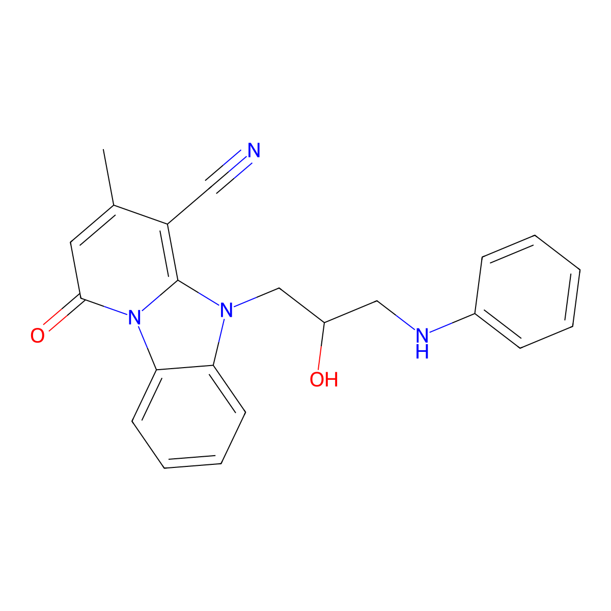 5-(3-Anilino-2-hydroxypropyl)-3-methyl-1-oxopyrido[1,2-a]benzimidazole-4-carbonitrile molecular structure, CAS 830352-02-8