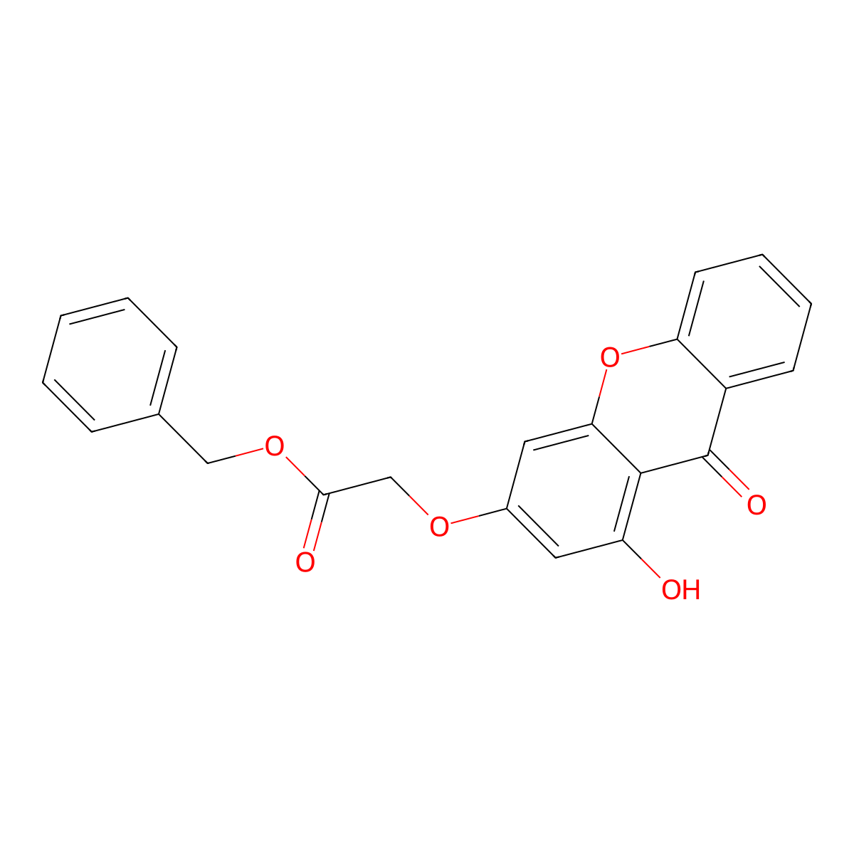 benzyl [(1-hydroxy-9-oxo-9H-xanthen-3-yl)oxy]acetate molecular structure, CAS 830352-50-6