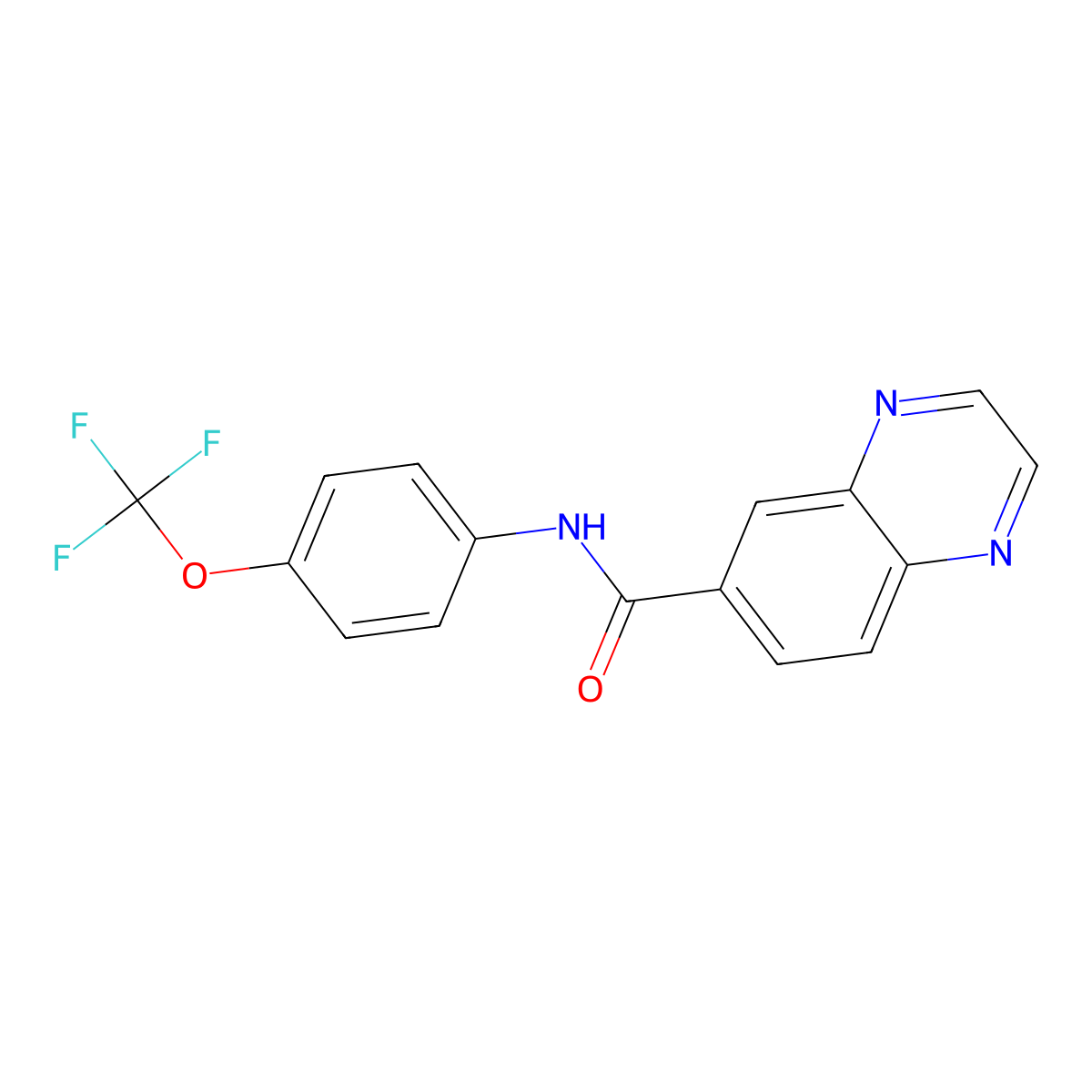 N-[4-(trifluoromethoxy)phenyl]quinoxaline-6-carboxamide molecular structure, CAS 830352-53-9
