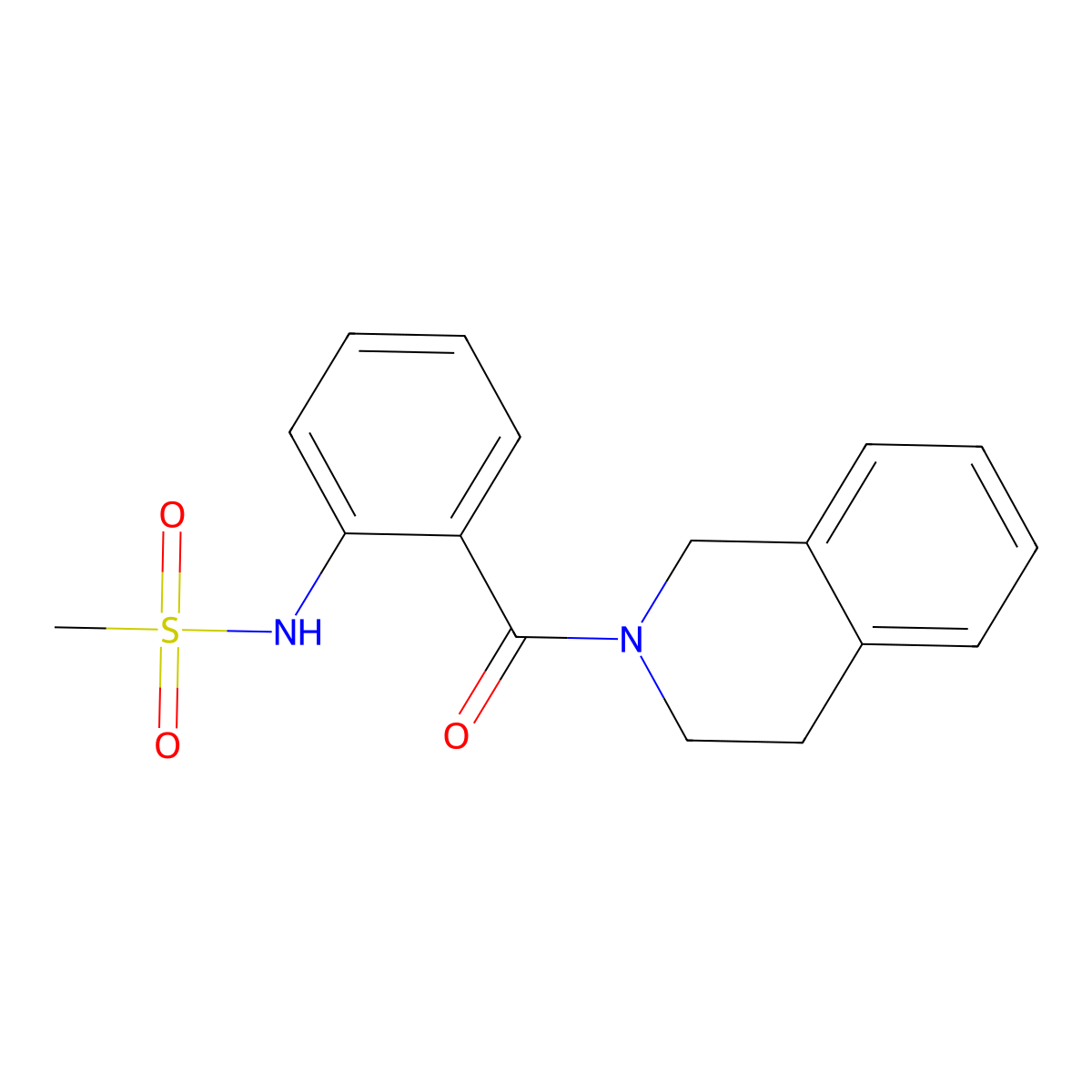 N-[2-(3,4-dihydro-1H-isoquinoline-2-carbonyl)phenyl]methanesulfonamide molecular structure, CAS 830352-76-6