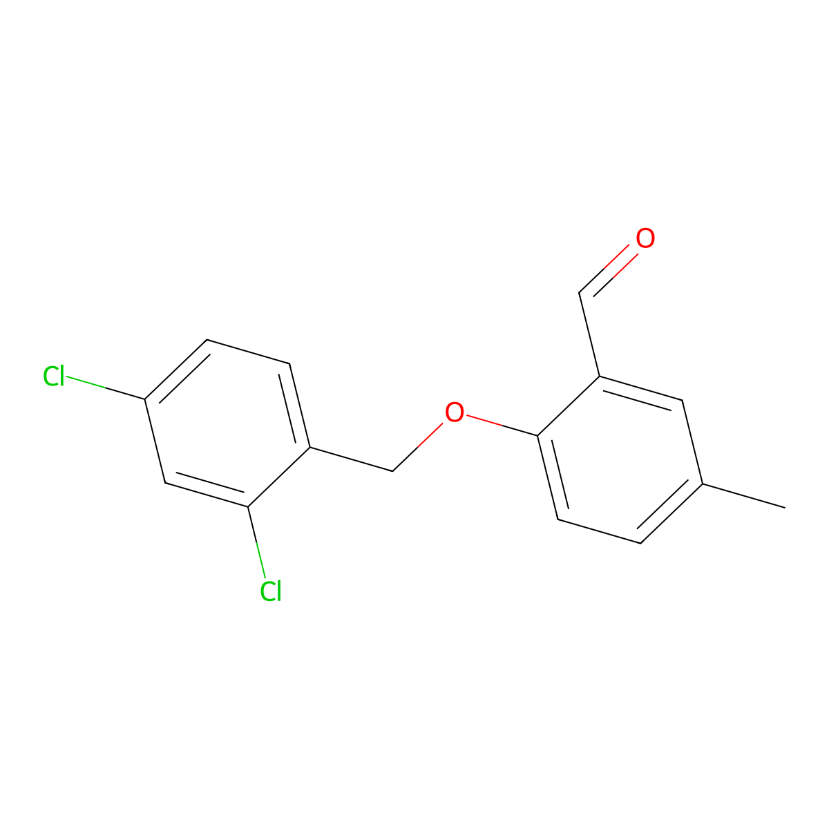 2-[(2,4-Dichlorophenyl)methoxy]-5-methylbenzaldehyde molecular structure, CAS 830352-77-7