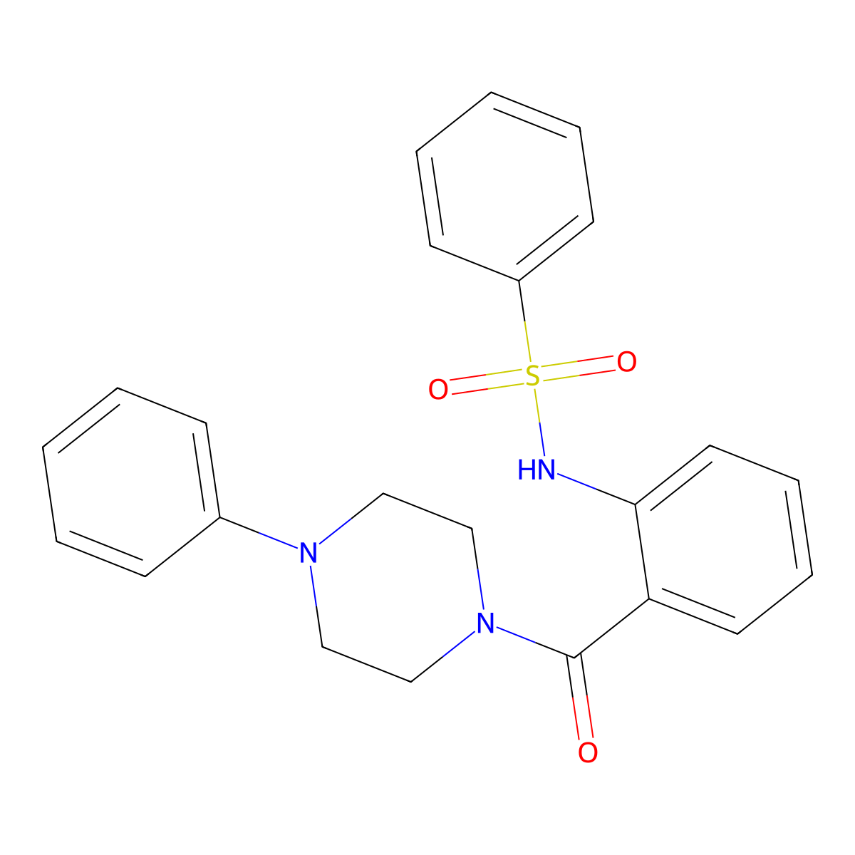 N-[2-(4-phenylpiperazine-1-carbonyl)phenyl]benzenesulfonamide molecular structure, CAS 830352-78-8